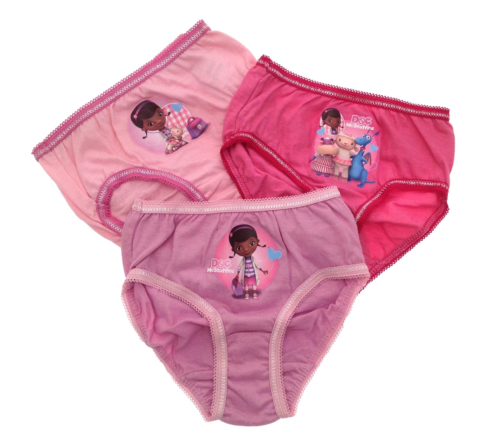 Girls 3 Pack Disney Princess Character Knickers Underwear Pants Briefs